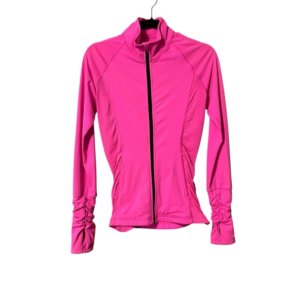 Victoria Secret Sport Pink Ruched Zip Front Athletic Jacket Size XS